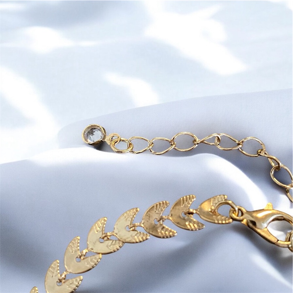 14k gold plated 6.5 inch bracelet with 2 inch extender bracelet - CLEARANCE! - Picture 5 of 5